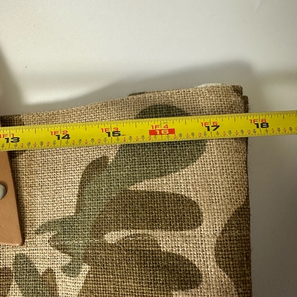 Apolis Market Bag Large Burlap Shoulder Market Bag Leather Handles New Como - Picture 10 of 10